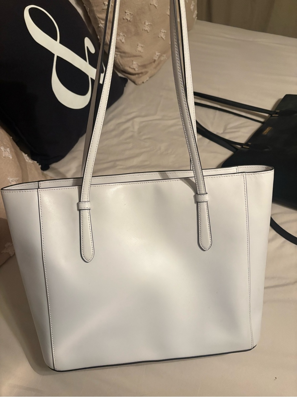 kate spade White Leather Tote with Pink Citrus Charm - Picture 2 of 2